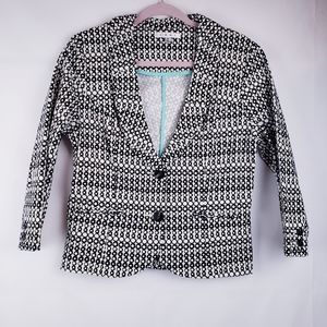 Cabi Womens Blazer Coat Geometric Print Stretchy size 8